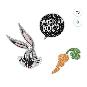 ✨NEW✨SOLD OUT!limited!Swarovski Looney tunes bugs bunny tie pins women/men 90s